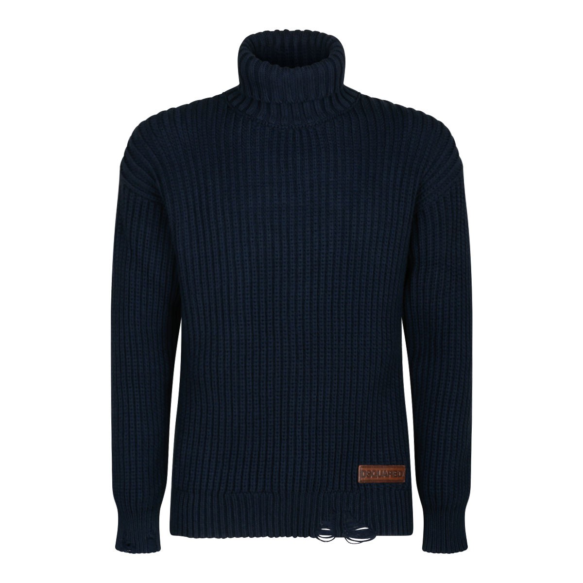 Navy Blue High Neck Sweater