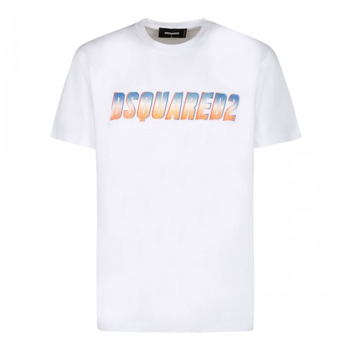 White Logo Print T-Shirt