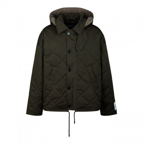 Quilted High-Neck Jacket...