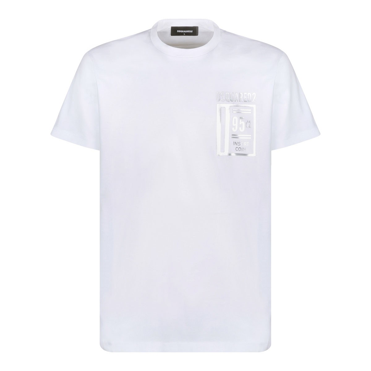 White Logo Print T-Shirt