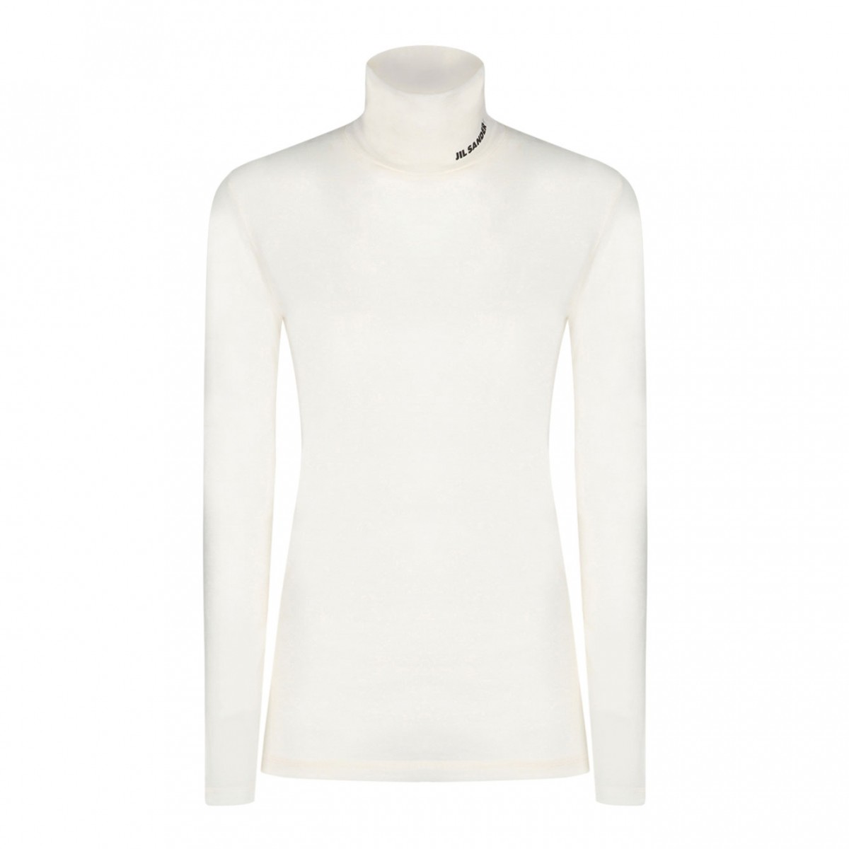 White Roll Neck Top