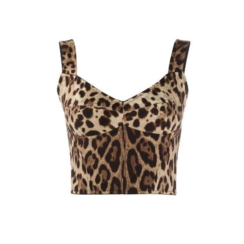 Leopard Print Bustier Top