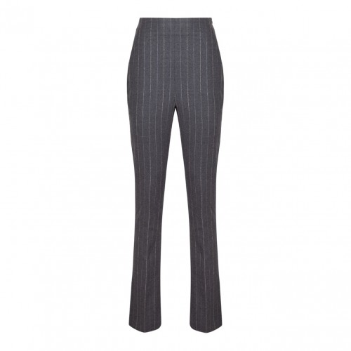 Grey Pinstripes Palazzo Pants