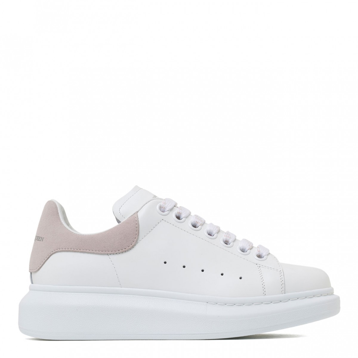 White and Light Pink Oversized Sneakers