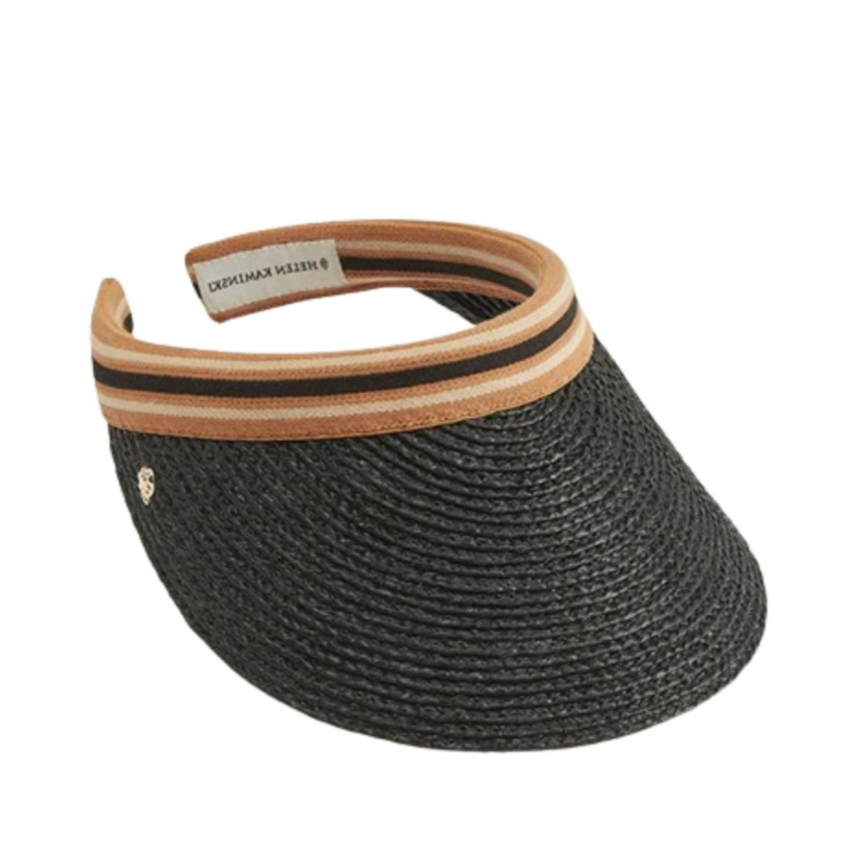 Bianca Charcoal and Black Stripe Visor