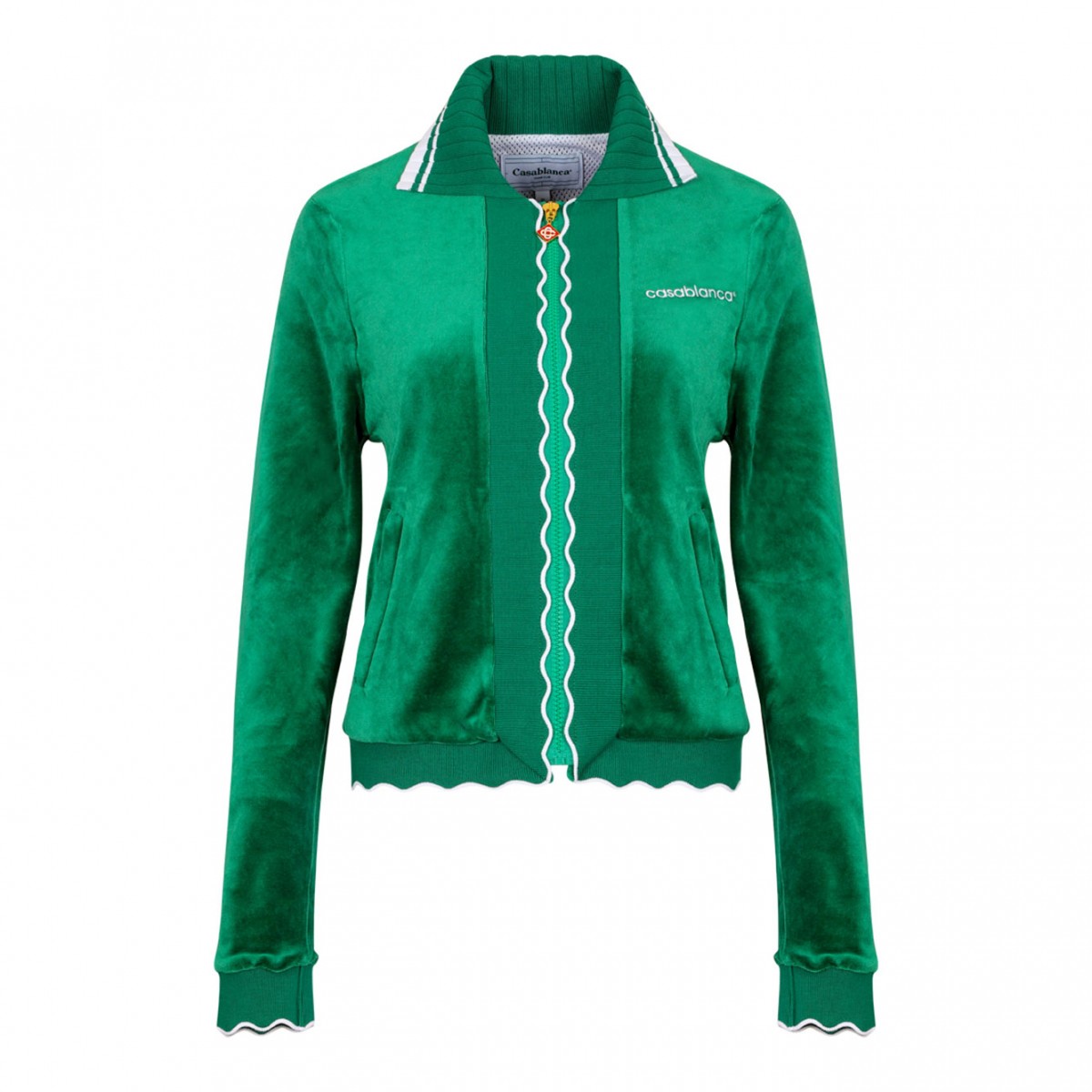 Green Scalloped Track Jacket