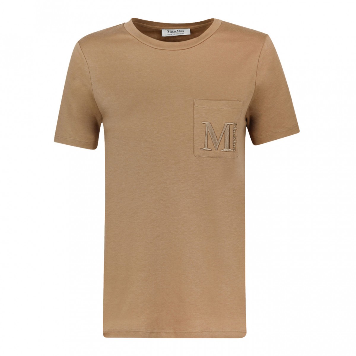 Camel Brown Embroidered Logo T-Shirt