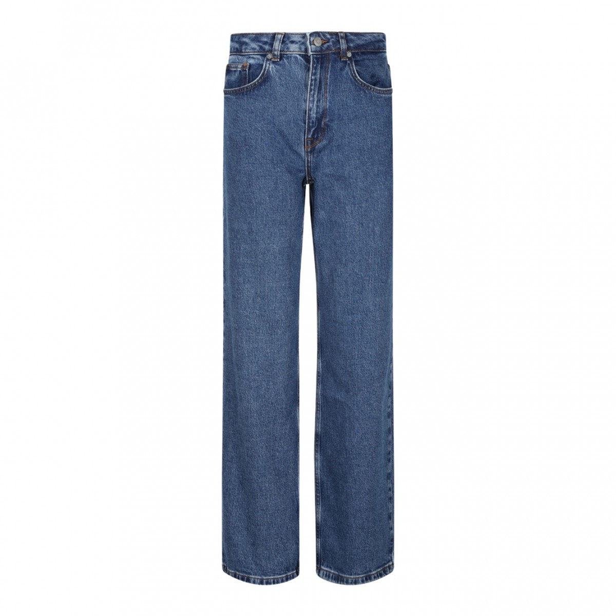 Wide Leg Medium Blue Jeans