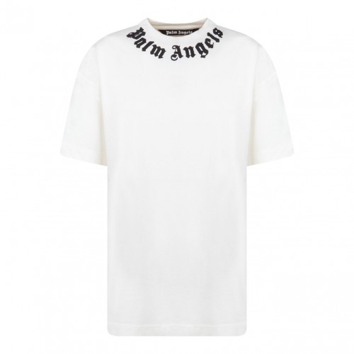 White Logo Print T-Shirt