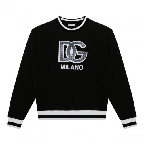 Black Logo Print Sweatshirt