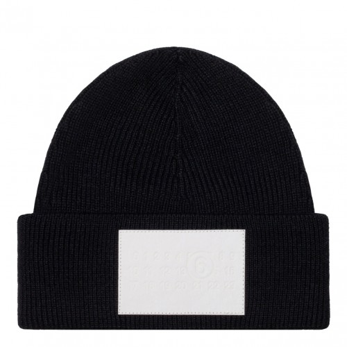 Black Numeric Signature Beanie