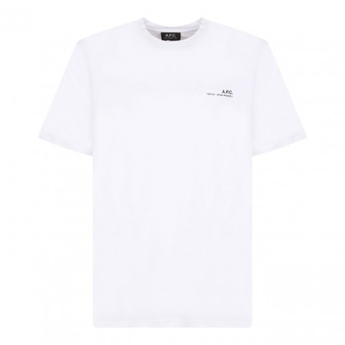 White Logo Print T-Shirt