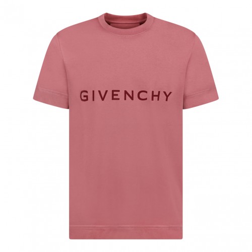 Old Pink Logo Print T-Shirt