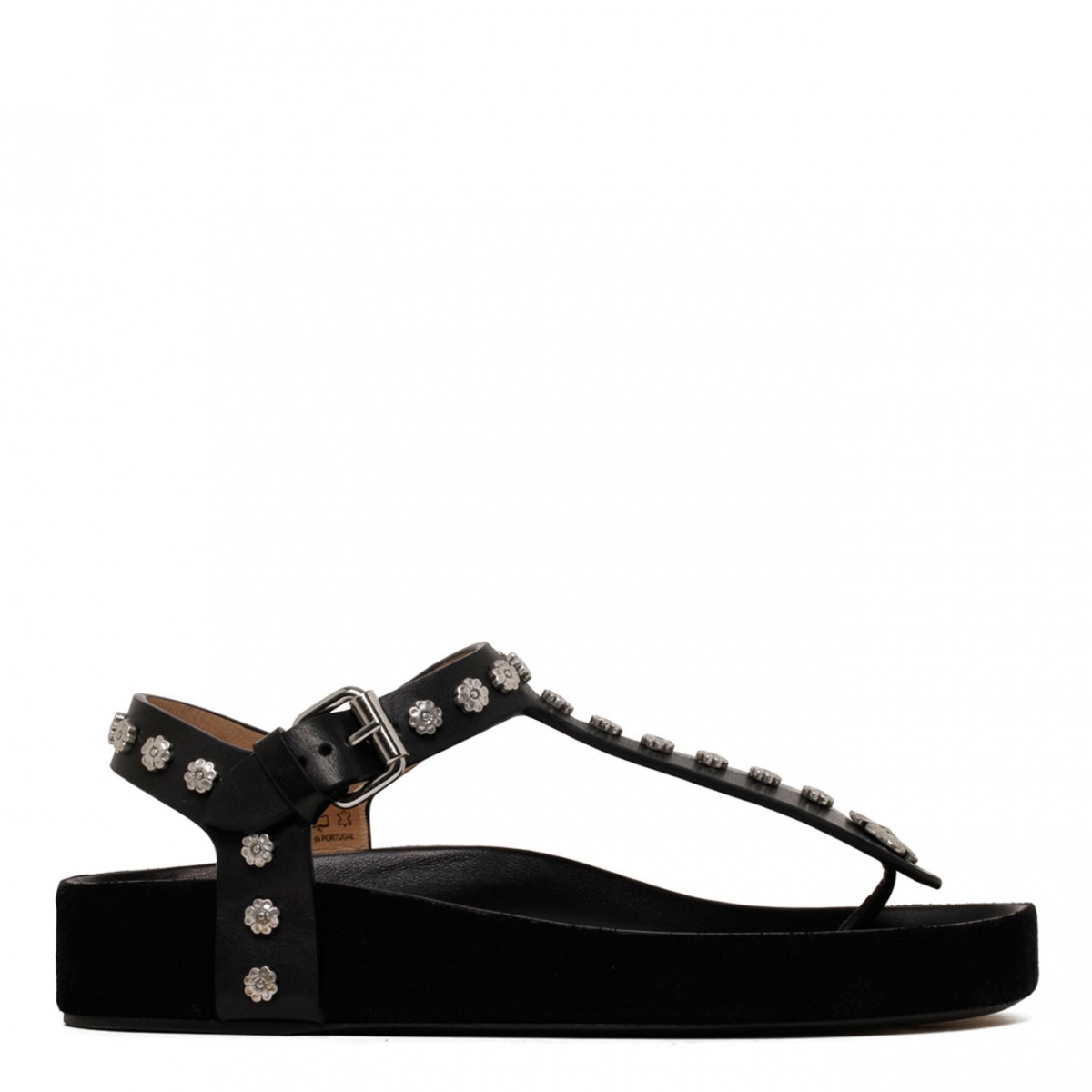 Black Enore Thong Sandal