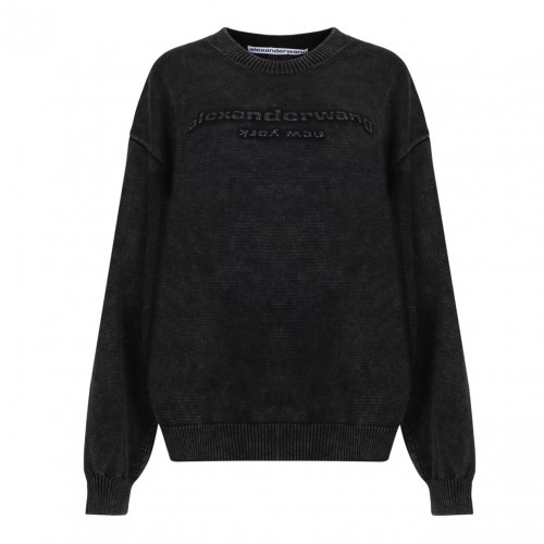 Black Logo Embossed Jumper