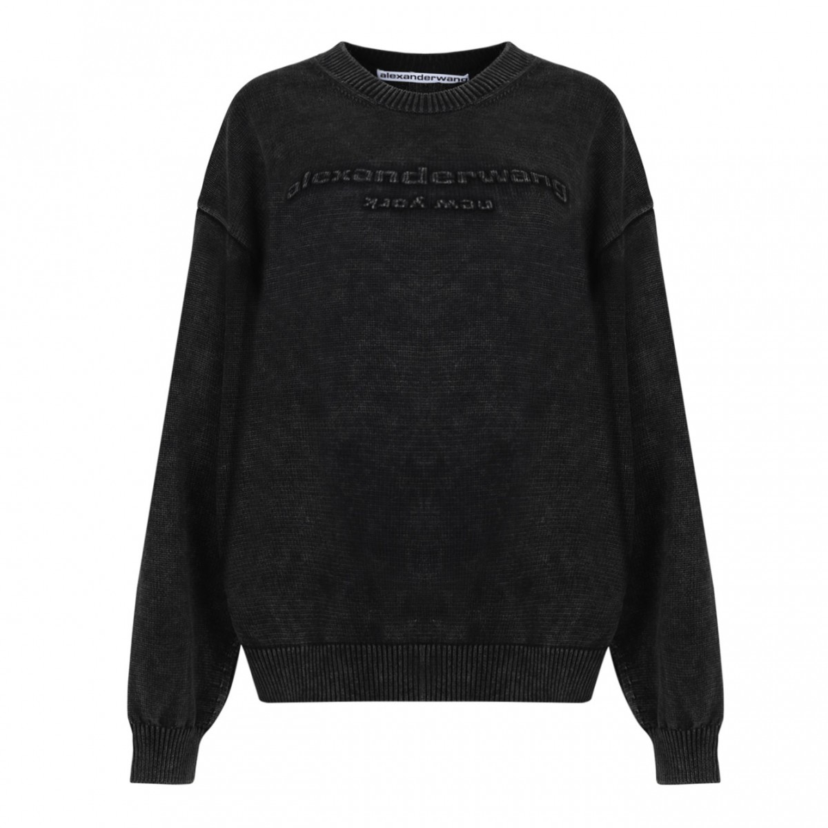 Black Logo Embossed Jumper