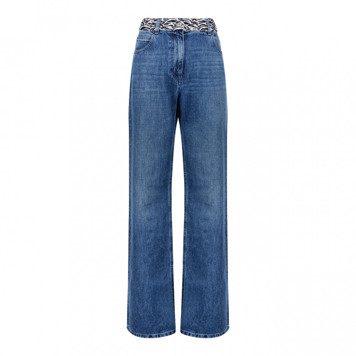 Knitted Panel Jeans