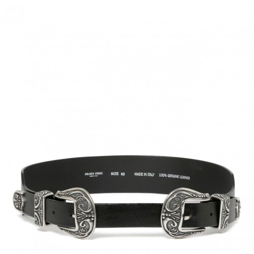 Black Double Buckle Belt