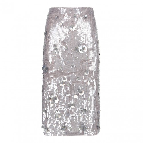 Grey Glow Midi Skirt