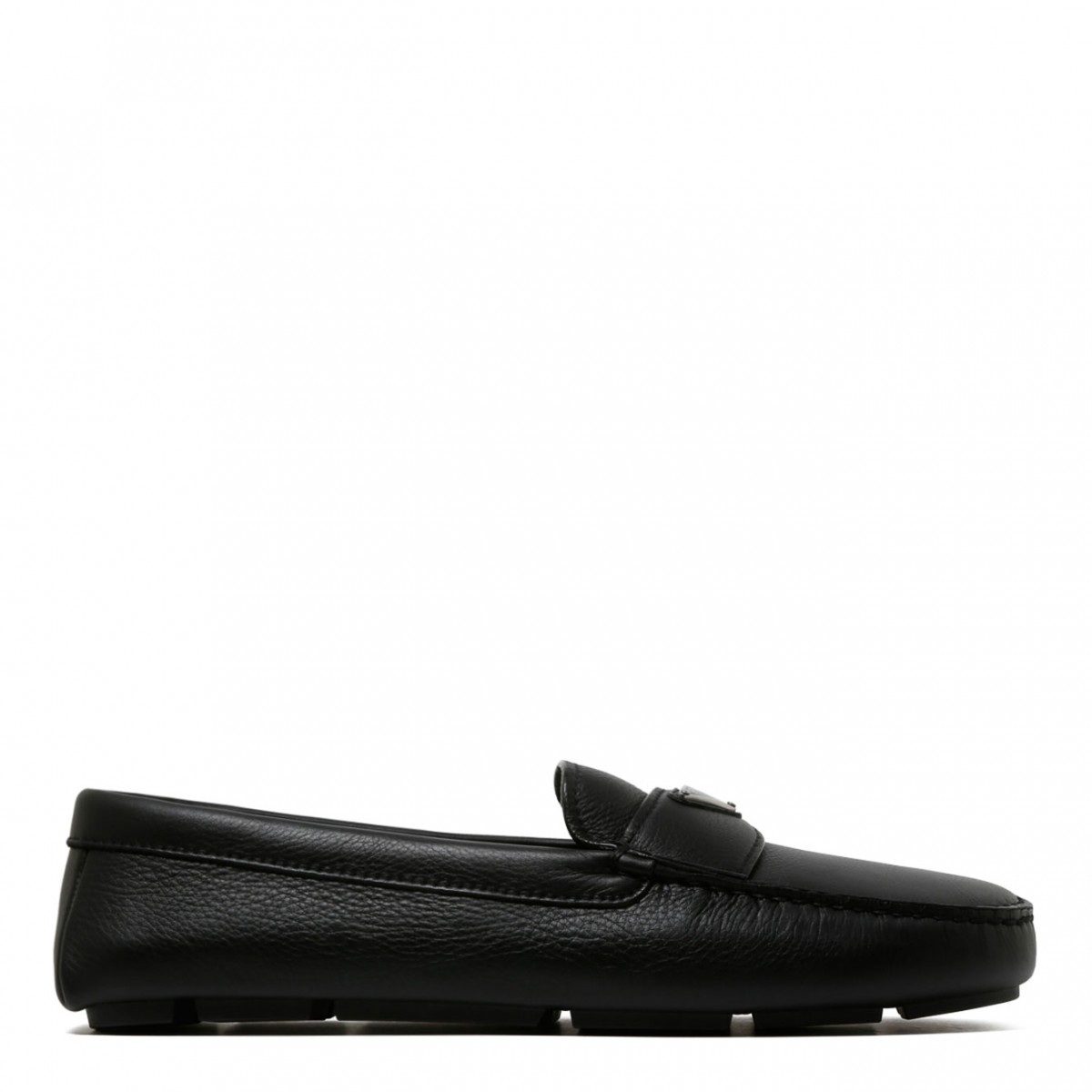 Black Triangle Logo Loafers