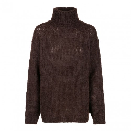 Brown Roll Neck Jumper