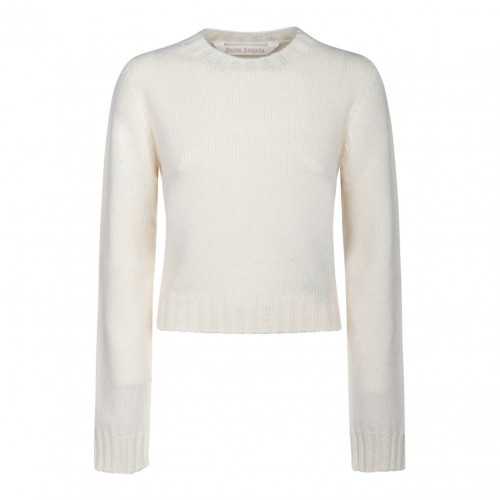 Palm Angels Ivory White Jumper