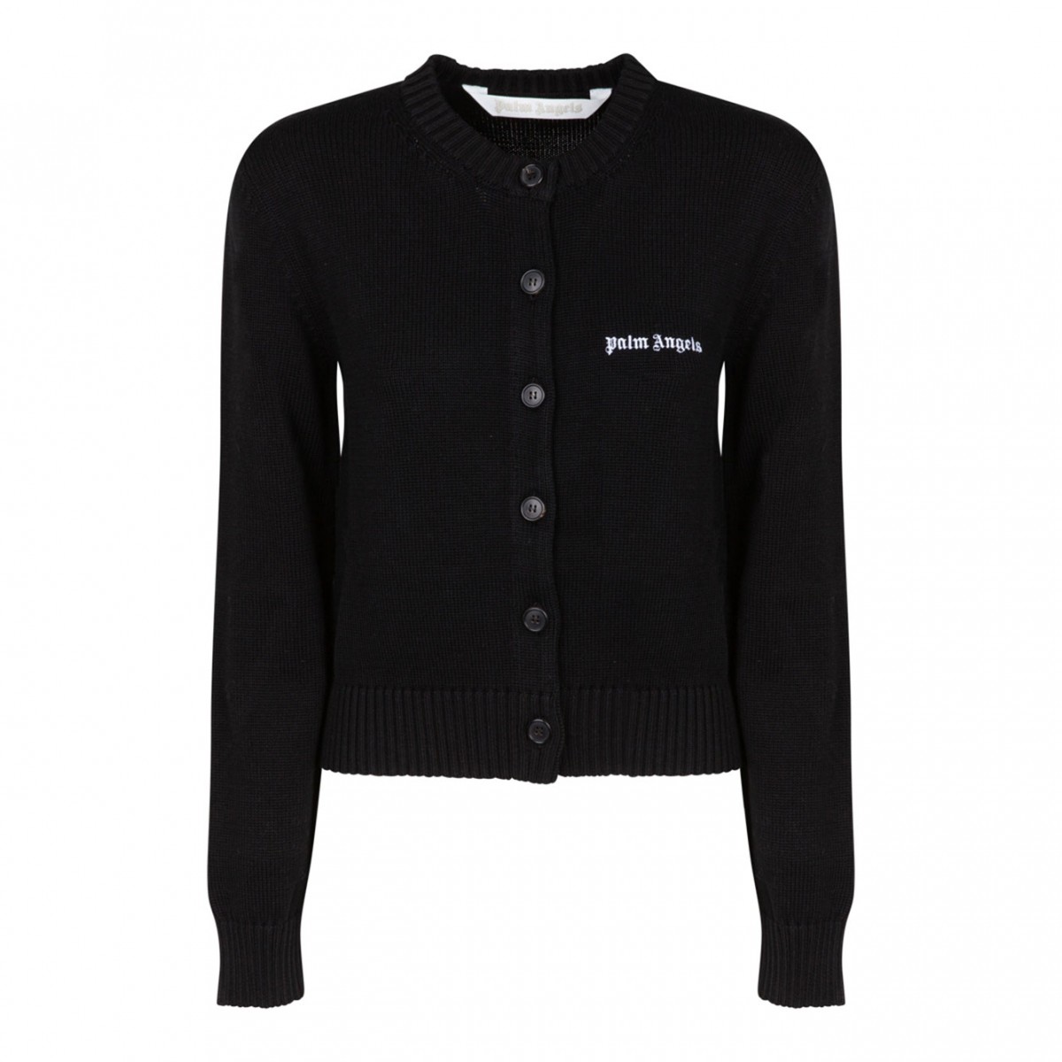 Palm Angels Black Cropped Cardigan