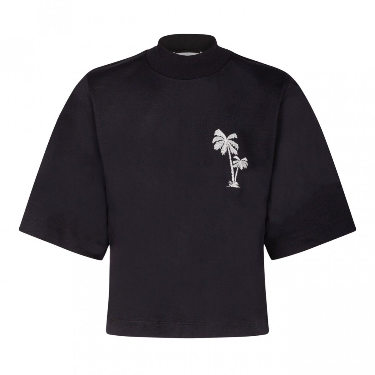 Palm Angels Black Cropped T-Shirt