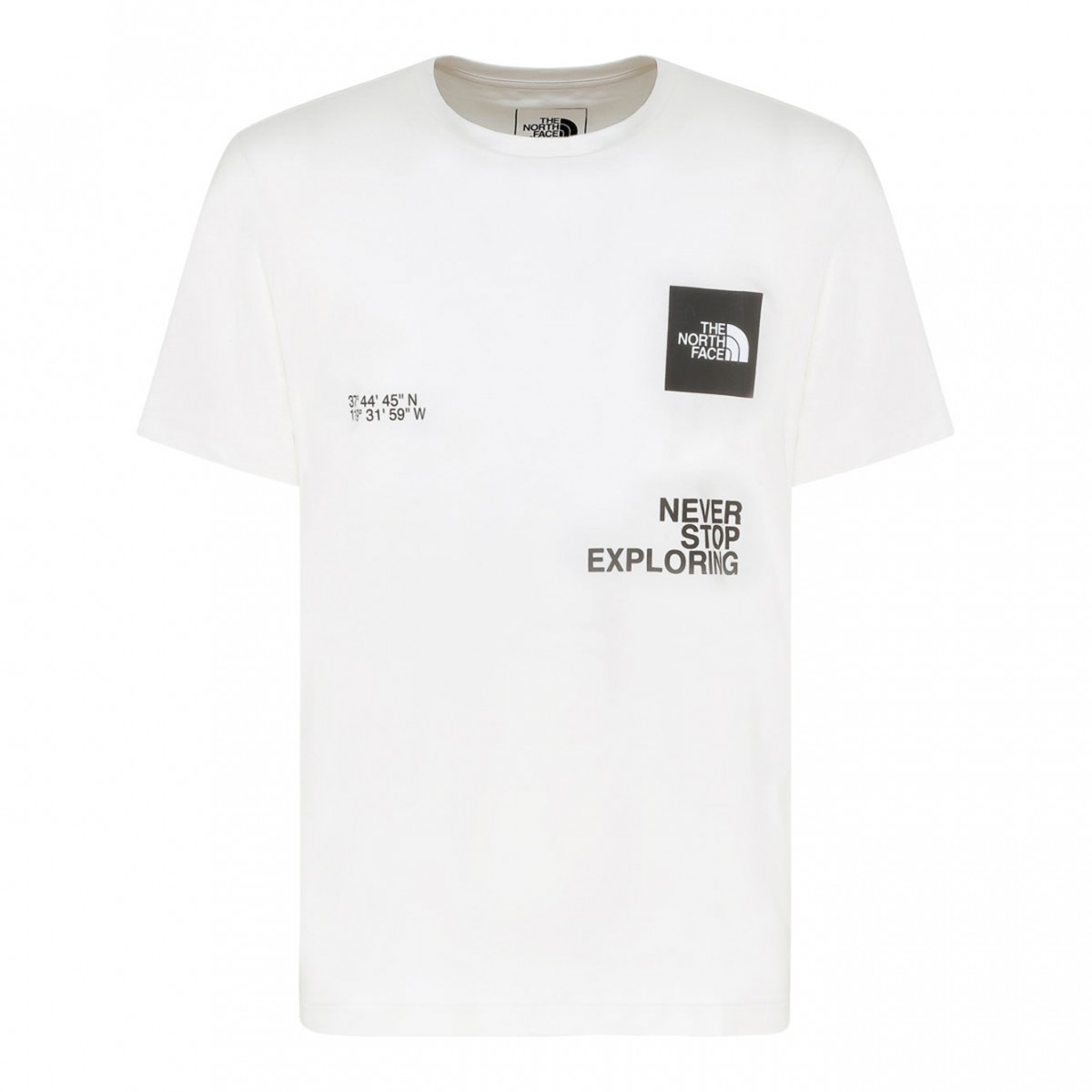 White Logo Print T-Shirt