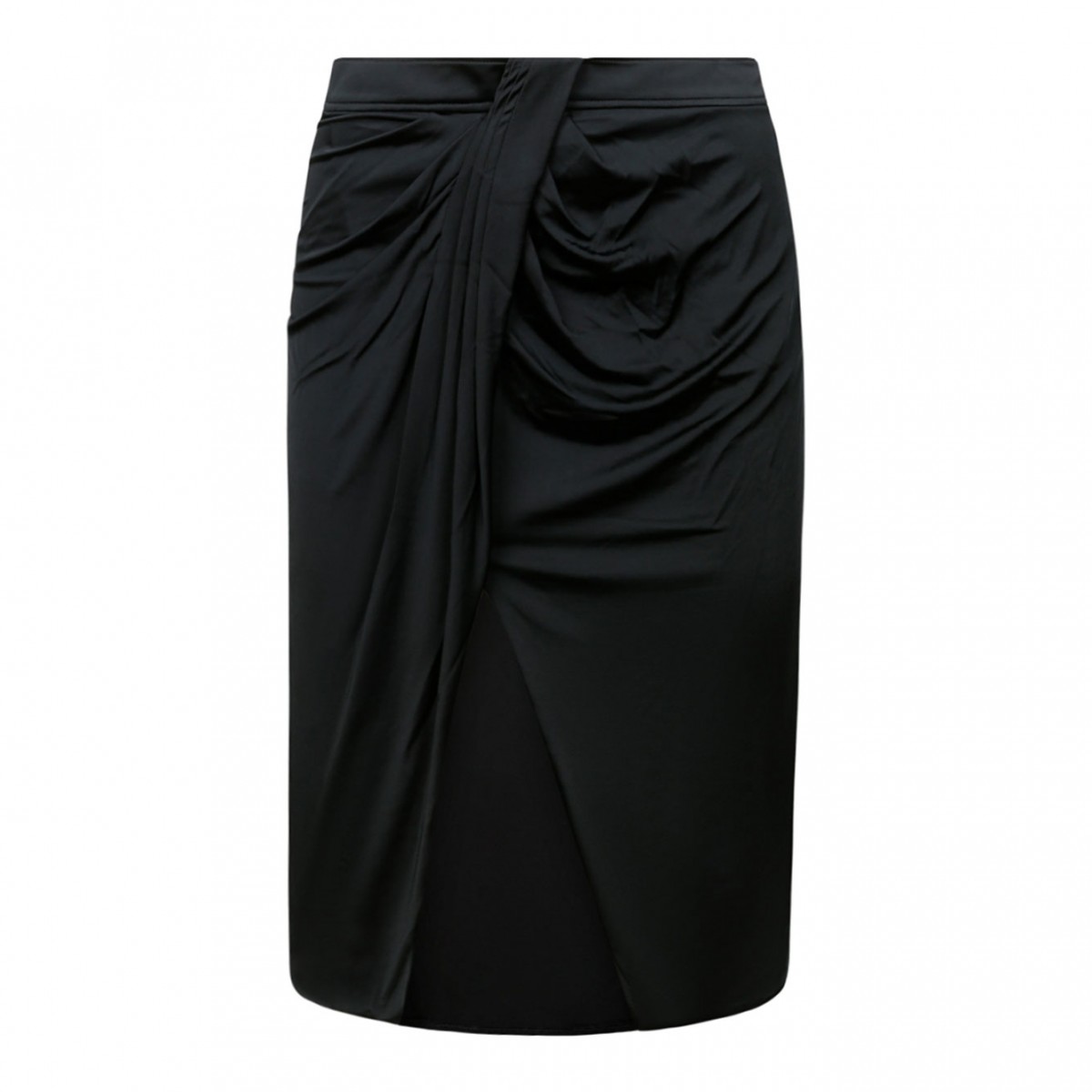 Black Wrap Mini Skirt