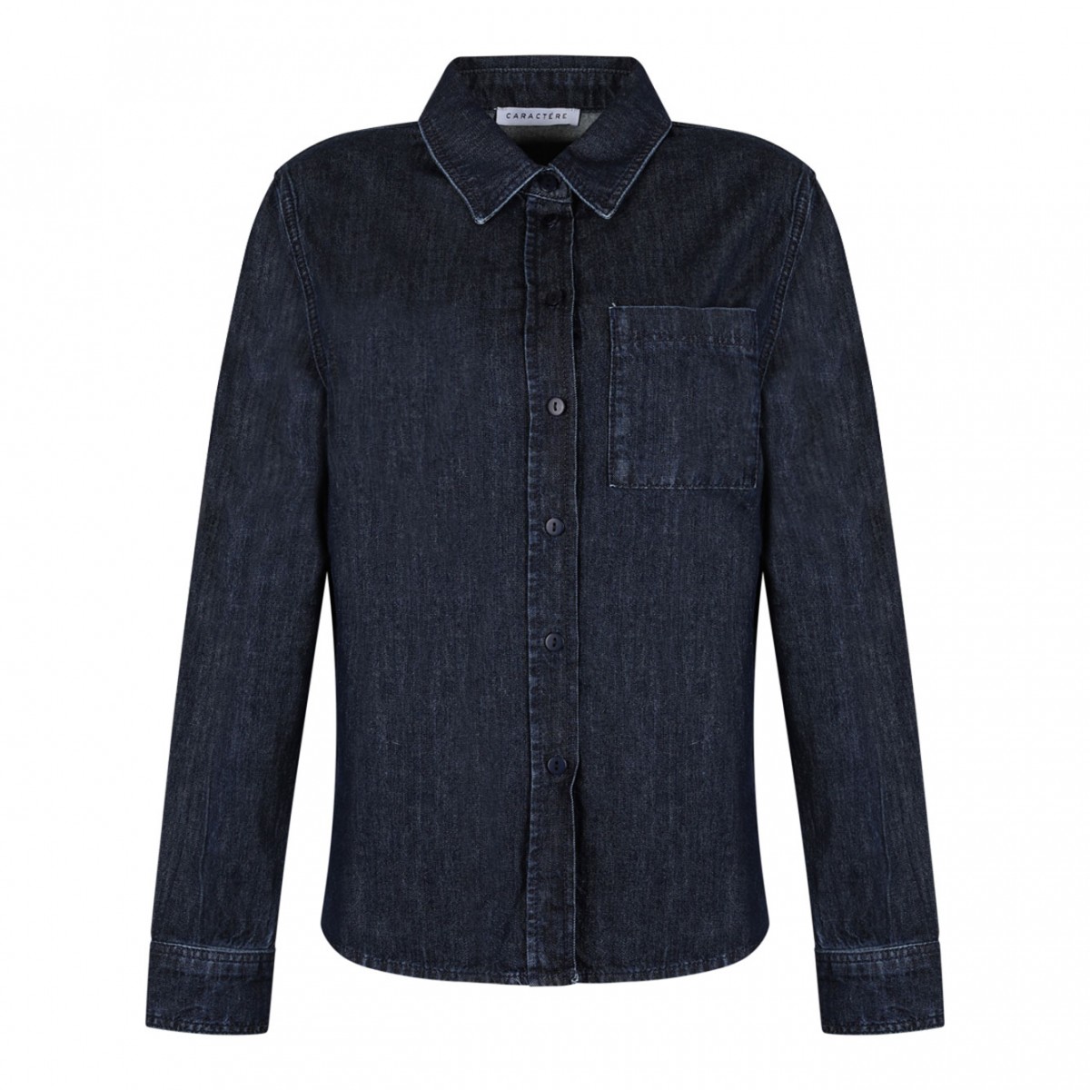 Dark Blue Denim Shirt