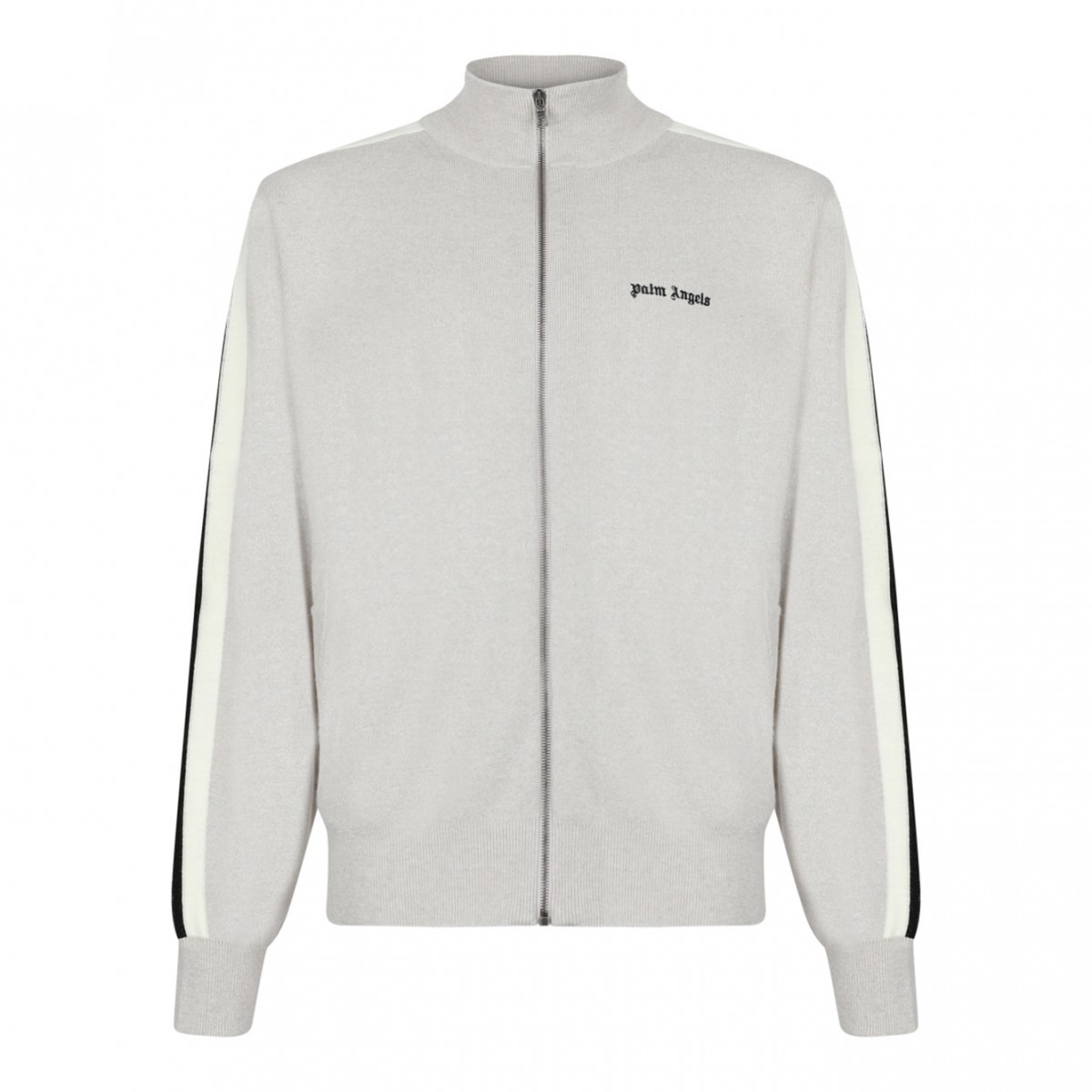 Logo Embroidered Knit Jacket