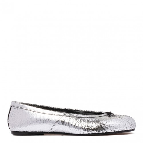 Silver Tabi Ballerina Shoes