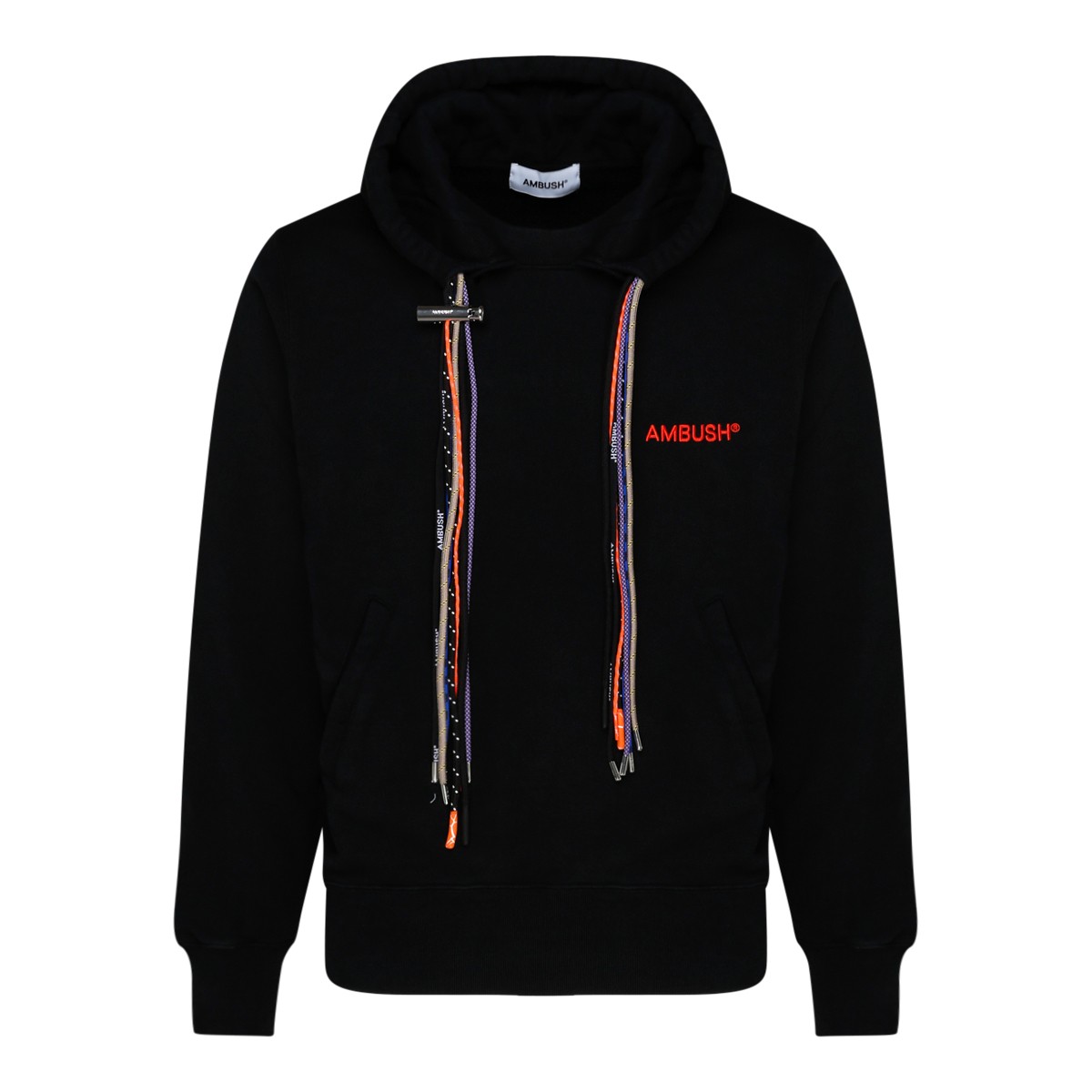 Black Multicord Drawstring Hoodie COLOGNESE 1882