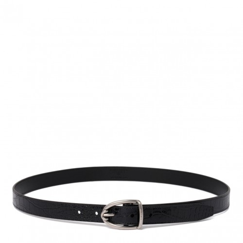 Black Logo Engraved Belt