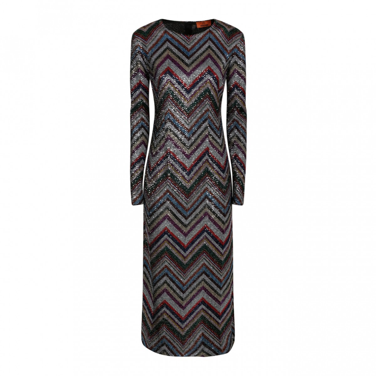 Multicolour Zigzag Gradient Midi Dress