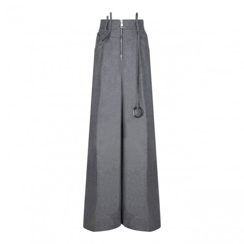 Grey Wide Leg Trousers