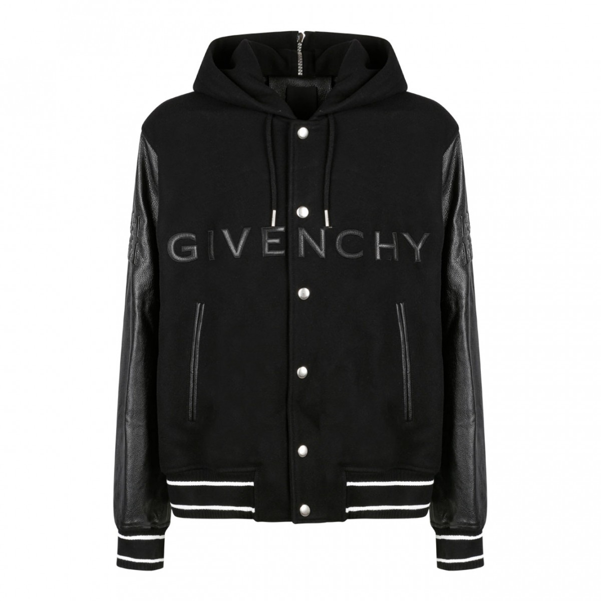 Givenchy Hooded Varsity Jacket Black