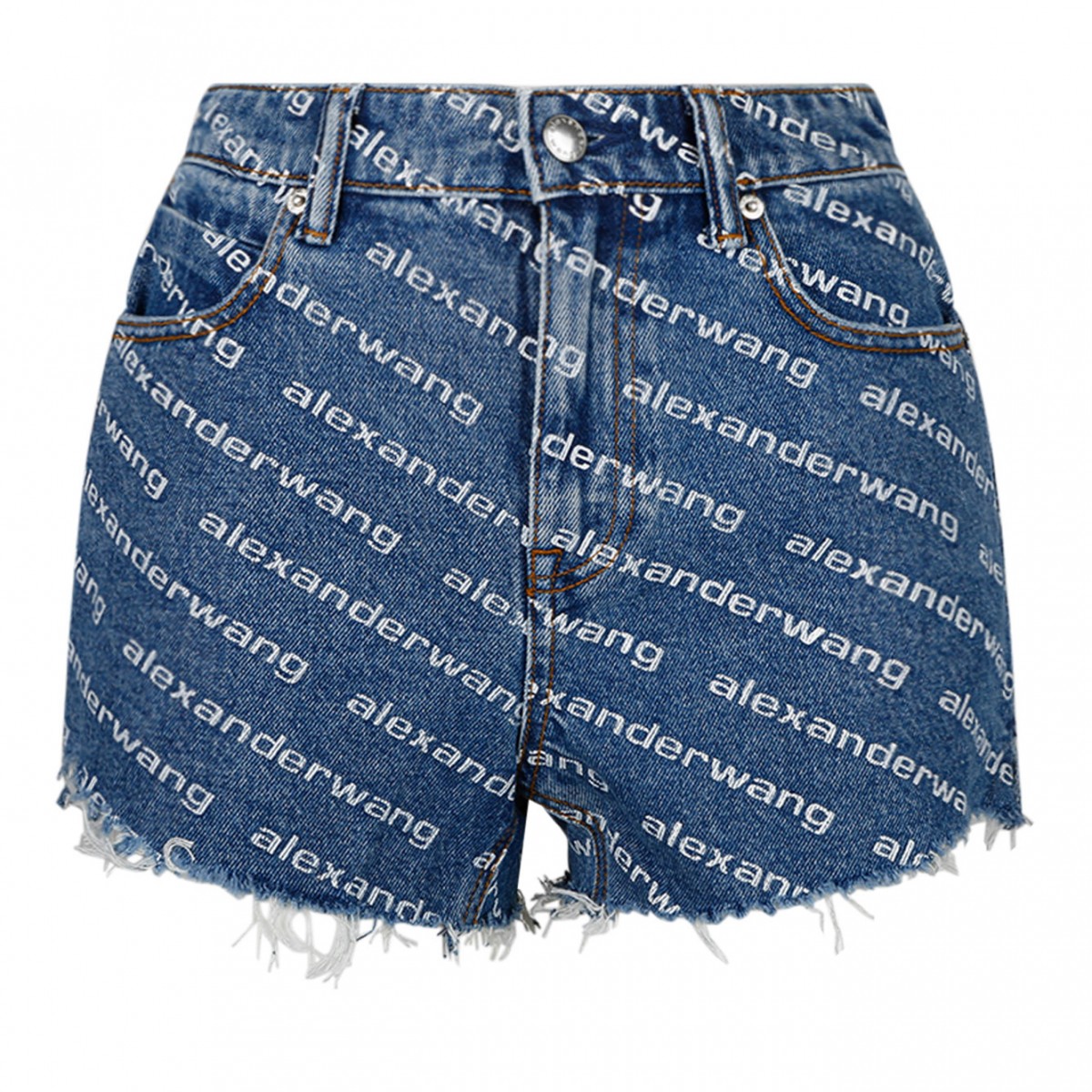 High Waisted Worn Effect Shorts