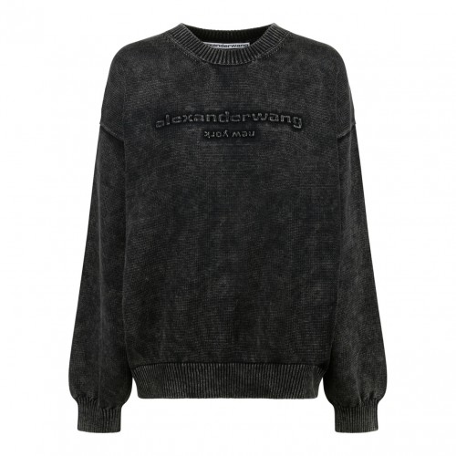 Black Logo Embossed Jumper