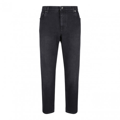 Black Tapered Leg Jeans