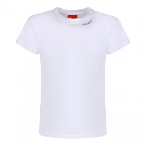 White Slogan Print T-Shirt