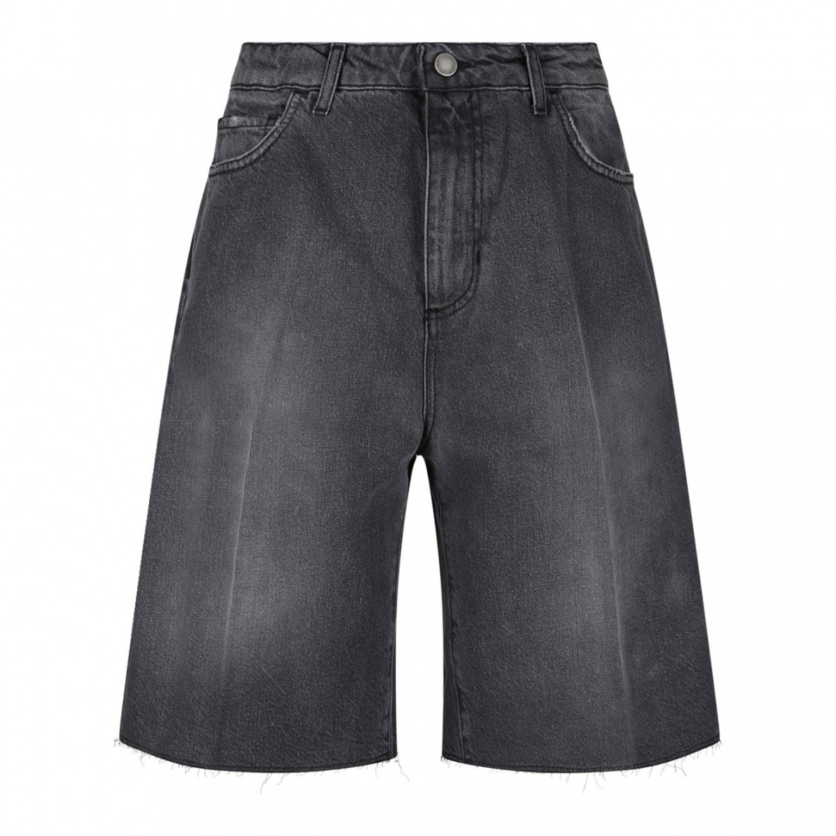 Dark Grey Denim Bermuda