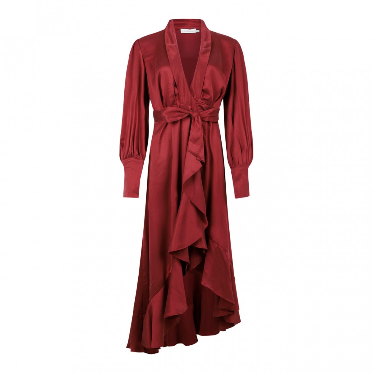 Burgundy Wrap Midi Dress COLOGNESE 1882