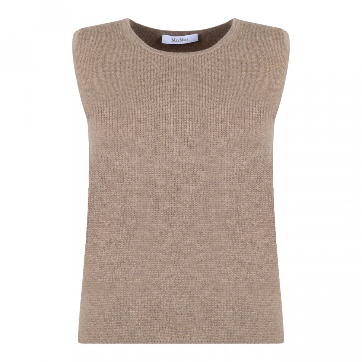 Camel Brown Sleeveless Top