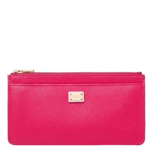 Pink Logo Plaque Wallet