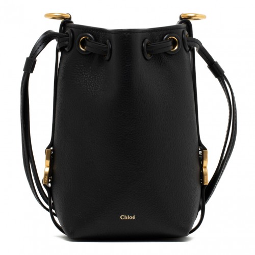 Black Marcie Micro Bucket Bag