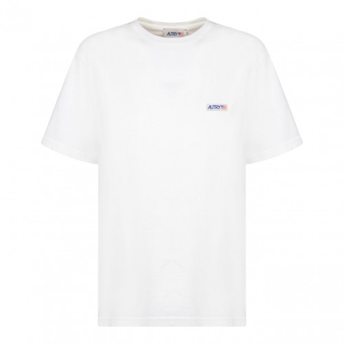 White Logo Print T-Shirt