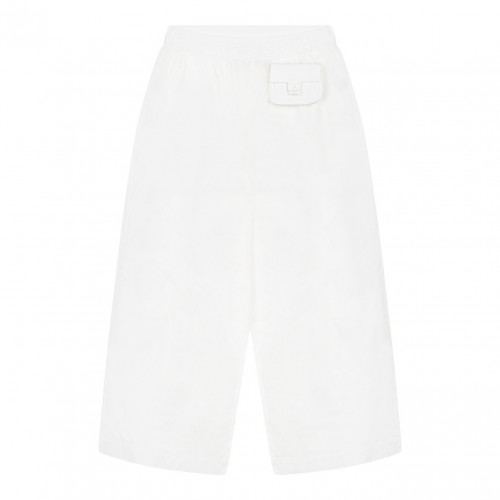 White Wide Trousers