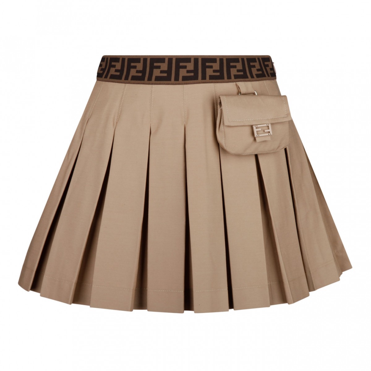 Beige Mini Skirt